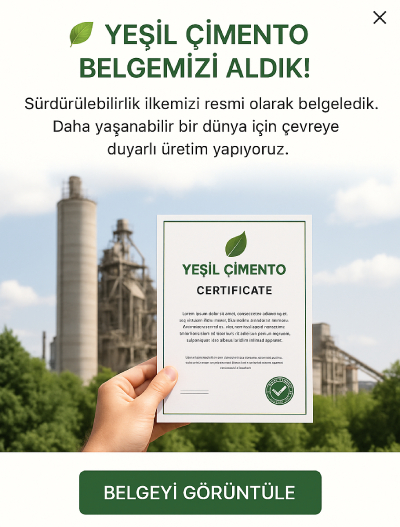 Yeşil Çimento Belgesi